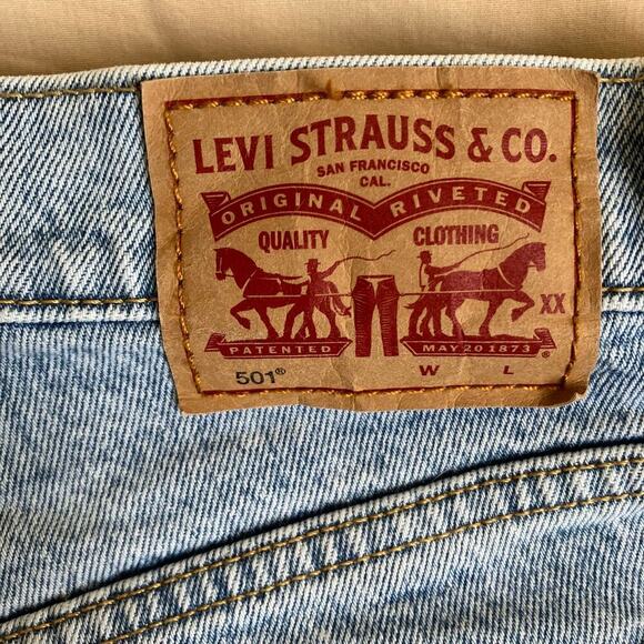 Levi’s 501® High Rise Womens Shorts Tango Light Wash Cut-off Button-fly Frayed - Picture 16 of 16